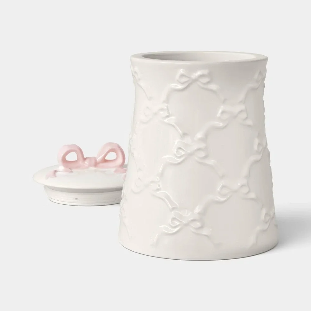 50.64oz Bow Food Canister Cream - Room Essentials, Target